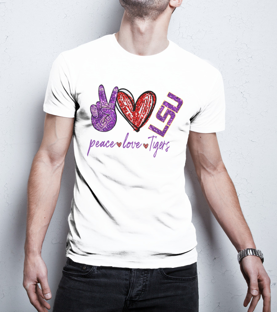 Peace Love Tigers LSU T-Shirt