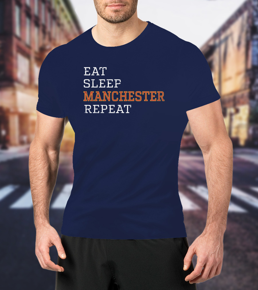 Eat Sleep Manchester Repeat T-Shirt