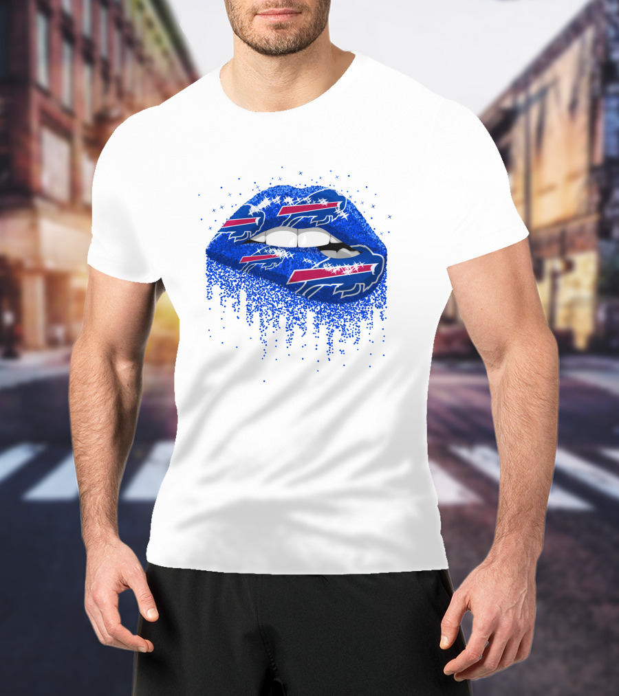 Buffalo Bills Football Team Blue Lips T-Shirt