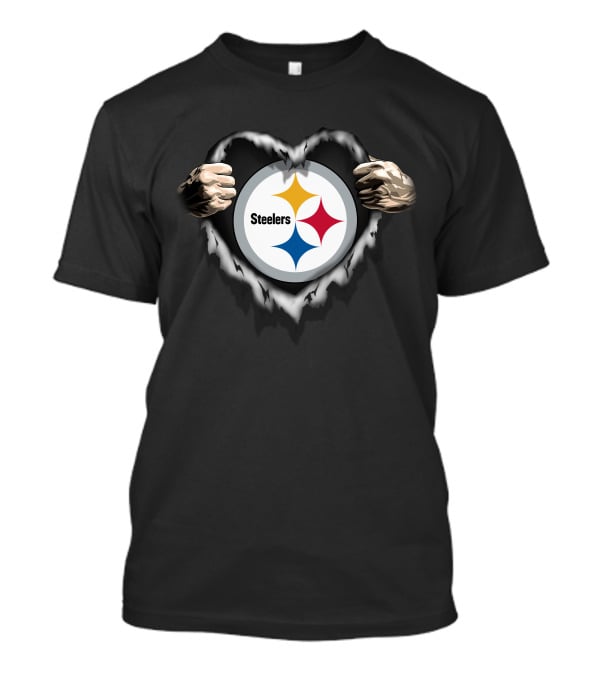 Pittsburgh Steelers Heart Ripped Open T-Shirt