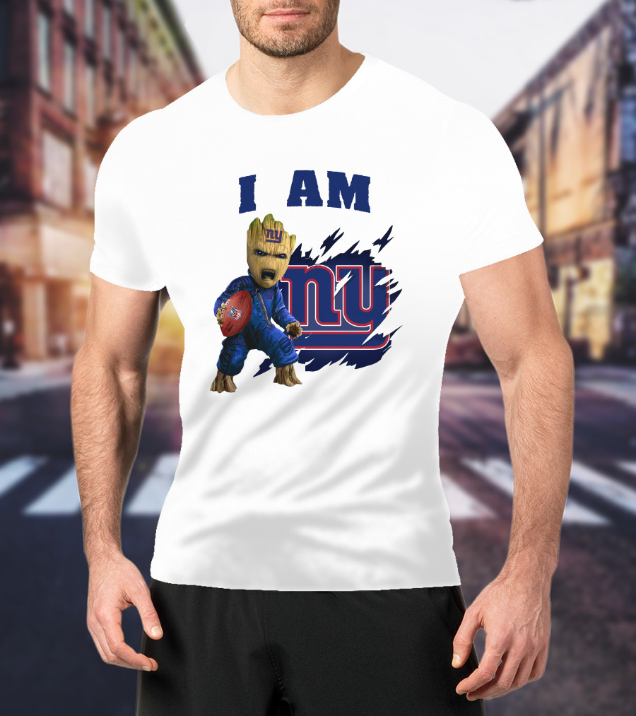 I Am Groot New York Giants NFL Football Fan T-Shirt