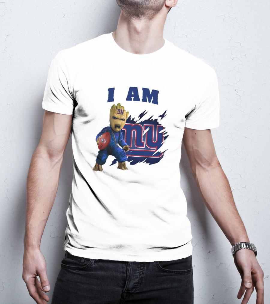 I Am Groot New York Giants NFL Football Fan T-Shirt