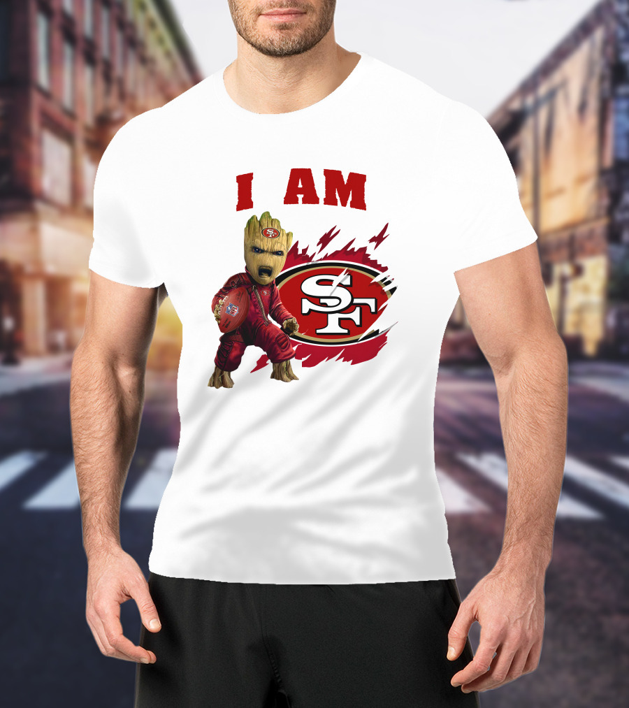 I Am Groot San Francisco 49ers Football Play T-Shirt