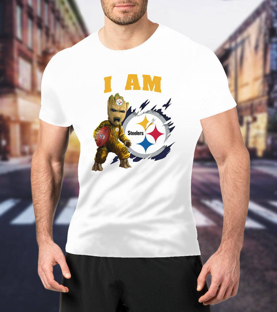 I Am Groot Steelers NFL Football Fan Gear T-Shirt