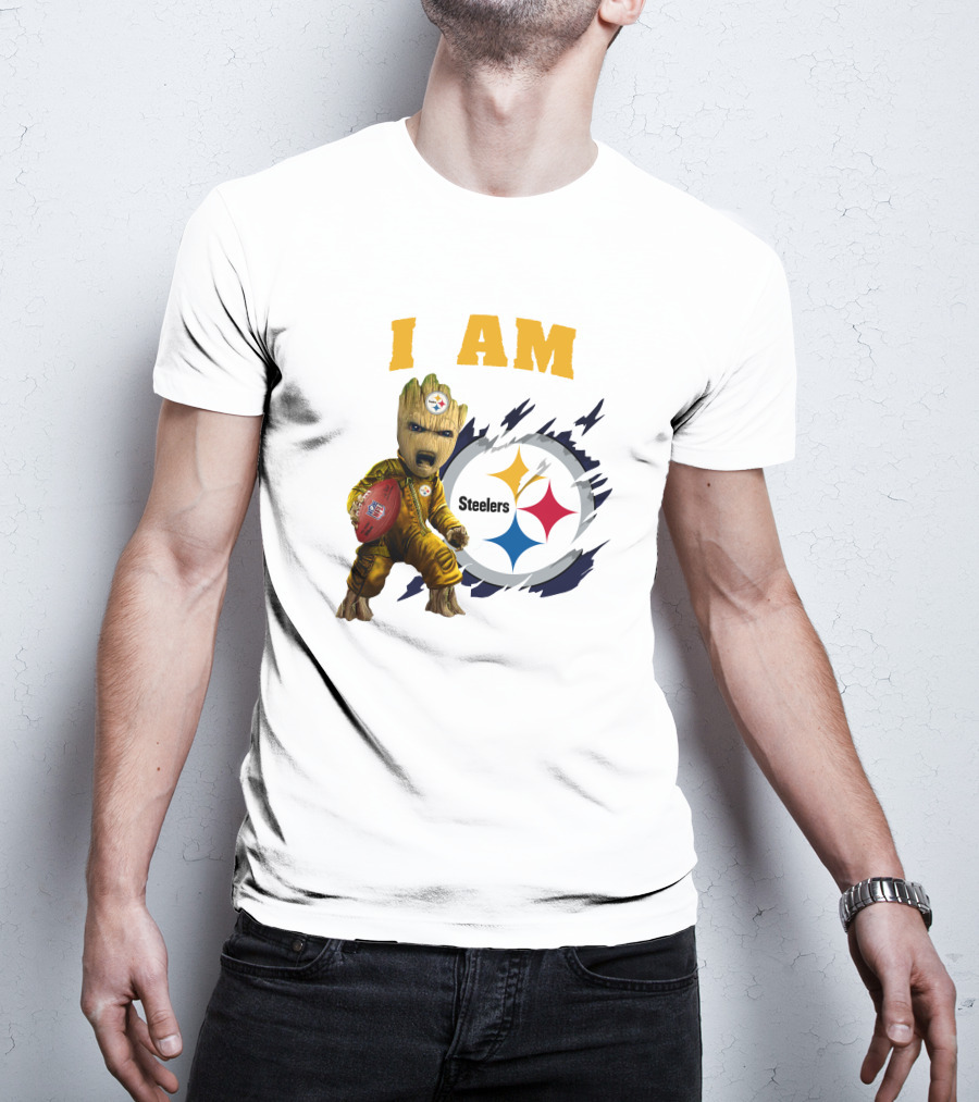 I Am Groot Steelers NFL Football Fan Gear T-Shirt