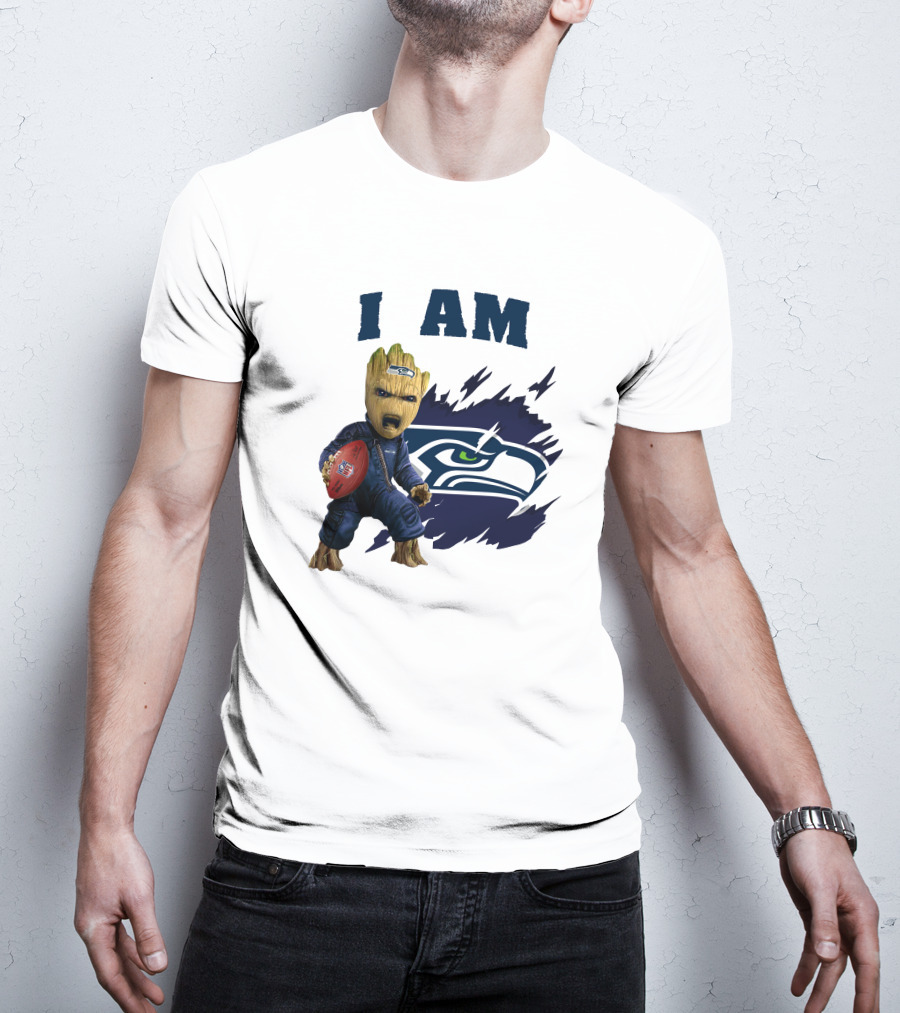 I Am Groot Seattle Seahawks Football T-Shirt