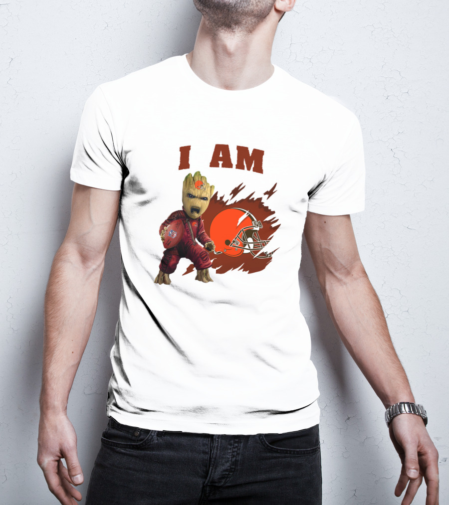I Am Groot Cleveland Browns Football Character T-Shirt