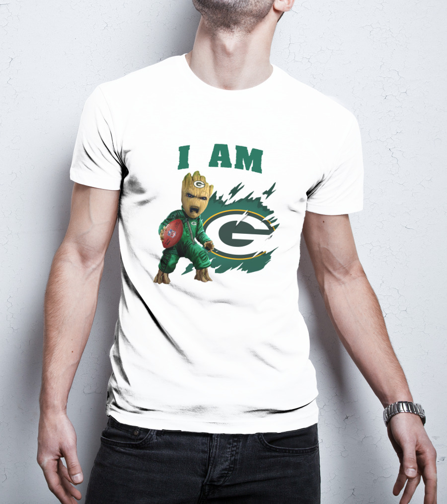 I Am Groot Green Bay Packers Football Fan T-Shirt