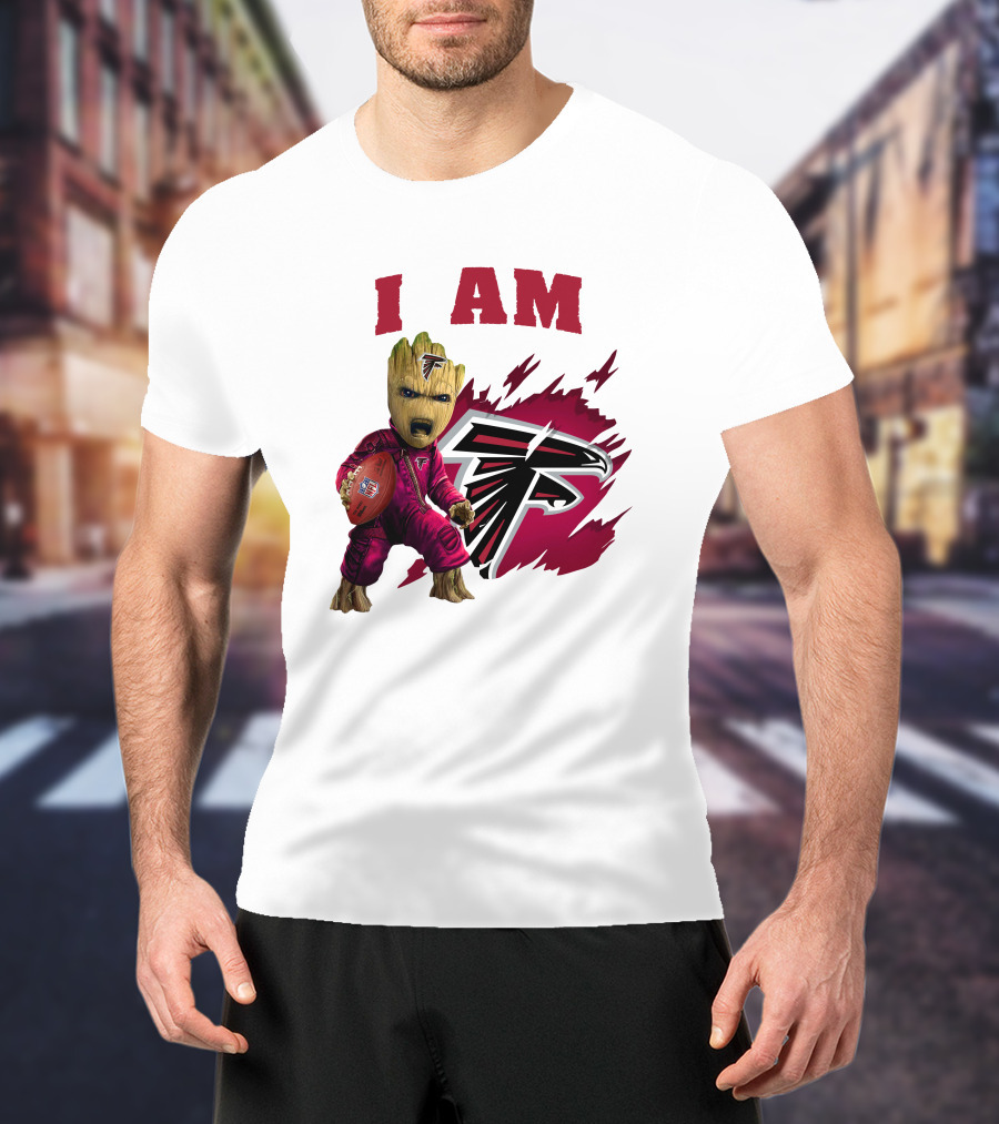 I Am Groot Atlanta Falcons Football Team Fan T-Shirt