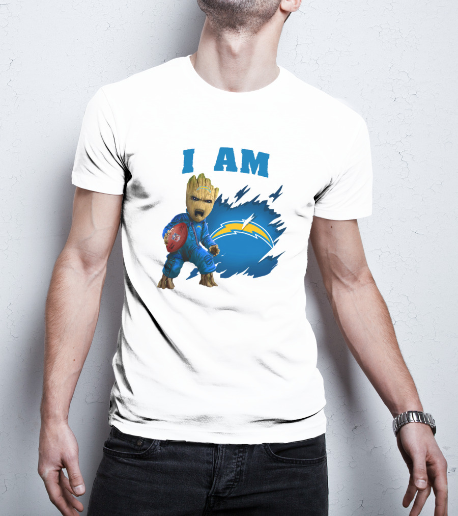 I Am Groot Los Angeles Chargers Football Marvel Character T-Shirt