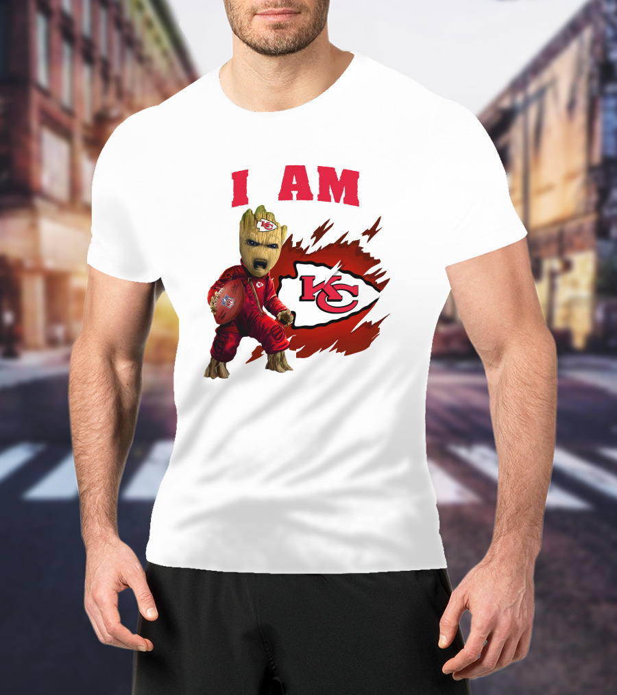 I Am Groot Kansas City Chiefs KC Football Fan Groot T-Shirt