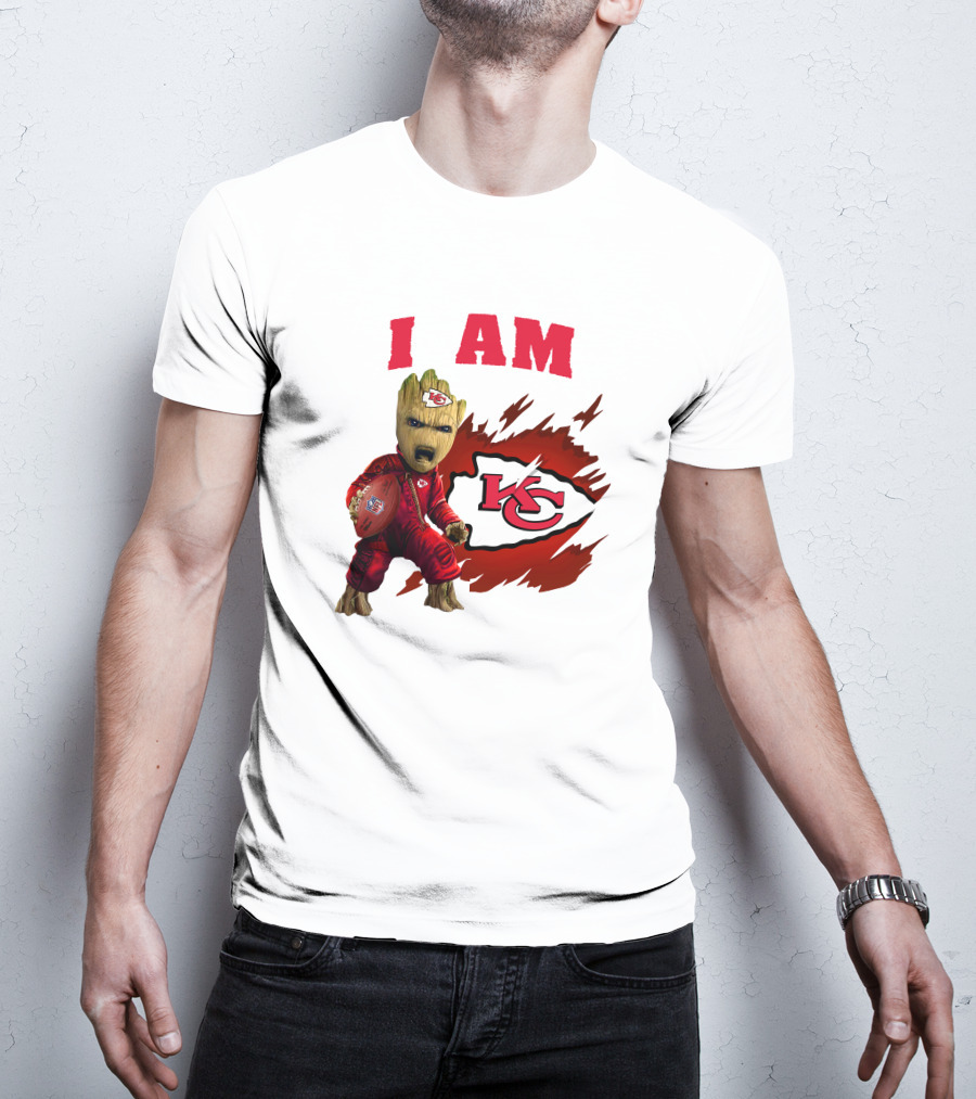 I Am Groot Kansas City Chiefs KC Football Fan Groot T-Shirt