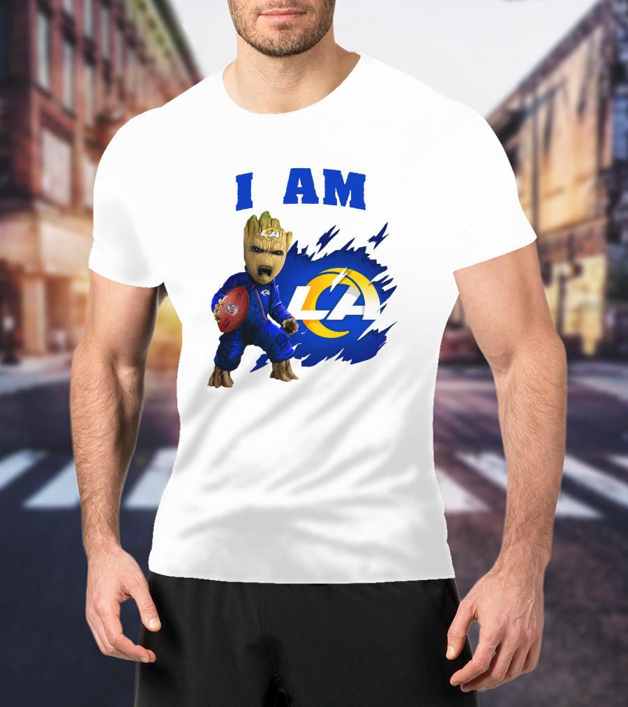 I Am Groot Los Angeles Rams LA Football T-Shirt