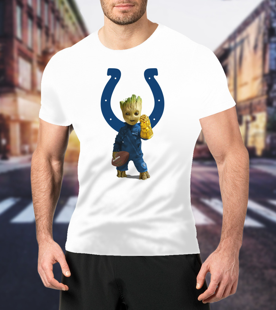 Indianapolis Colts Groot Infinity Gauntlet Football T-Shirt