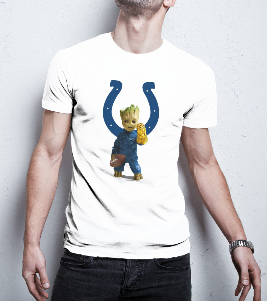 Indianapolis Colts Groot Infinity Gauntlet Football T-Shirt