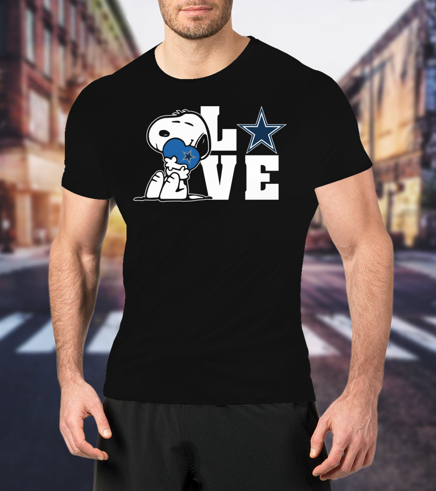 Snoopy Dallas Cowboys Love Star T-Shirt