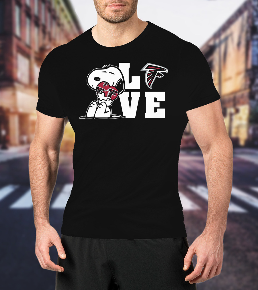 Snoopy Love Atlanta Falcons Football T-Shirt