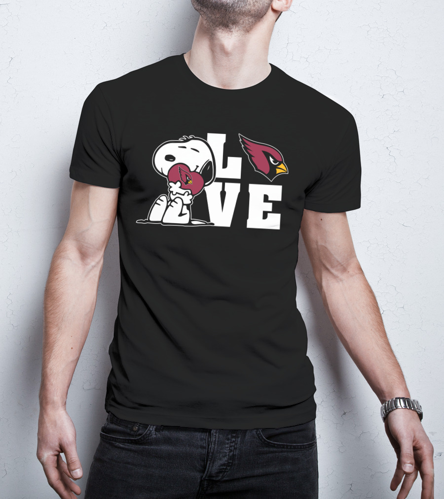 Snoopy Love Arizona Cardinals Football T-Shirt