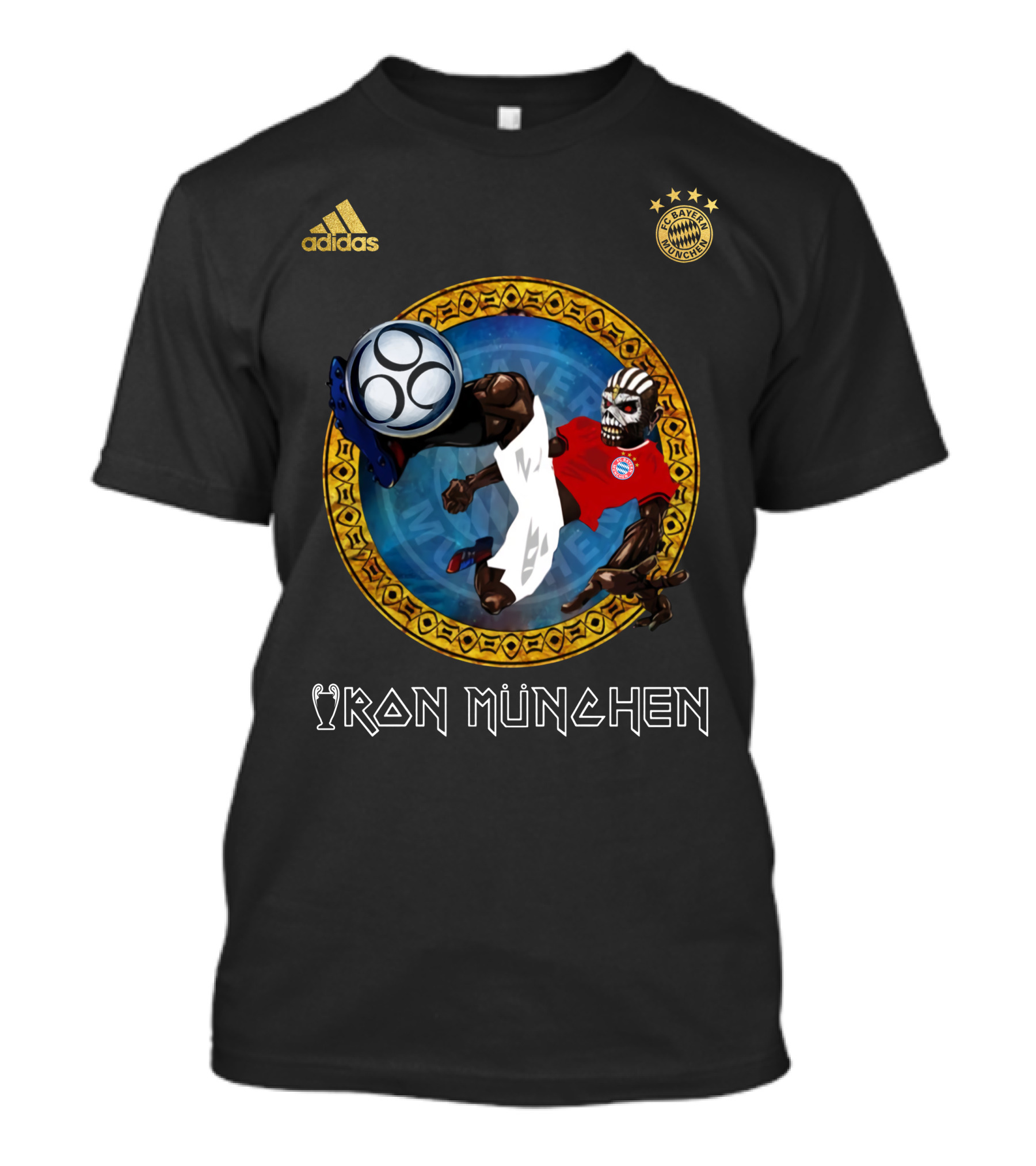 Bayern Munich Iron München Skeleton Soccer Player T-Shirt