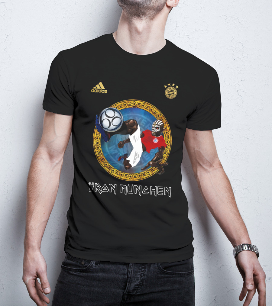Bayern Munich Iron München Skeleton Soccer Player T-Shirt