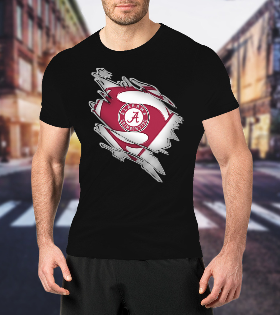 Alabama Crimson Tide Super Man T-Shirt