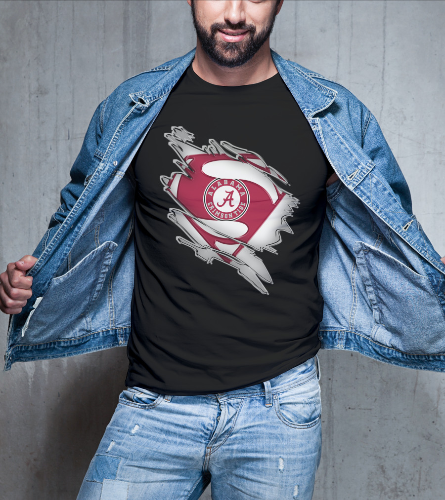 Alabama Crimson Tide Super Man T-Shirt