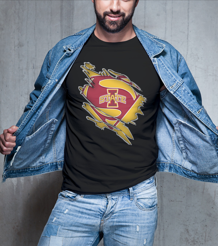 Iowa State Cyclones Superman Logo Burst T-Shirt