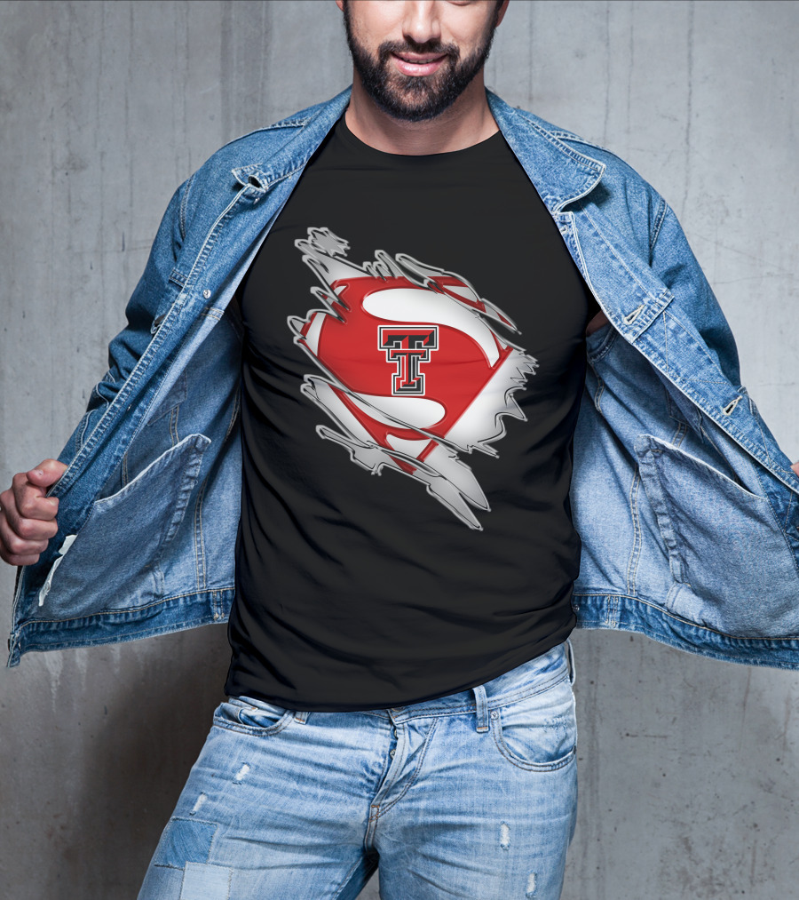 Texas Tech Red Raiders Double T Superman Shield T-Shirt