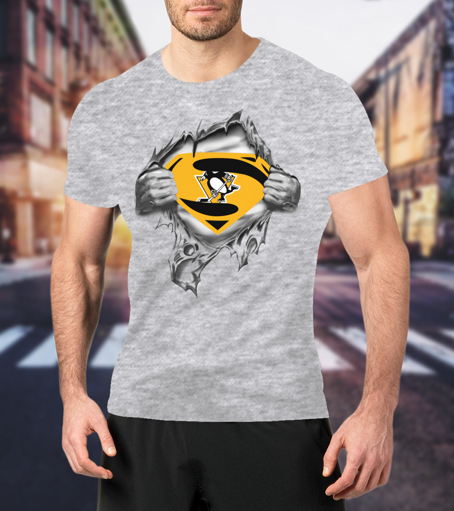 Pittsburgh Penguins Super Logo Symbol Breakthrough T-Shirt