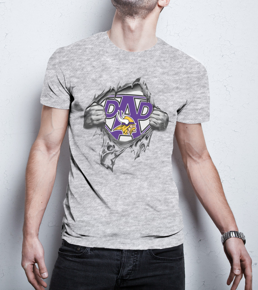 Dad Minnesota Vikings Fan Superhero T-Shirt