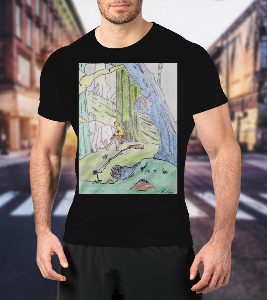 The Colored Forest Mysterious Path In Enchanted Woods T-Shirt