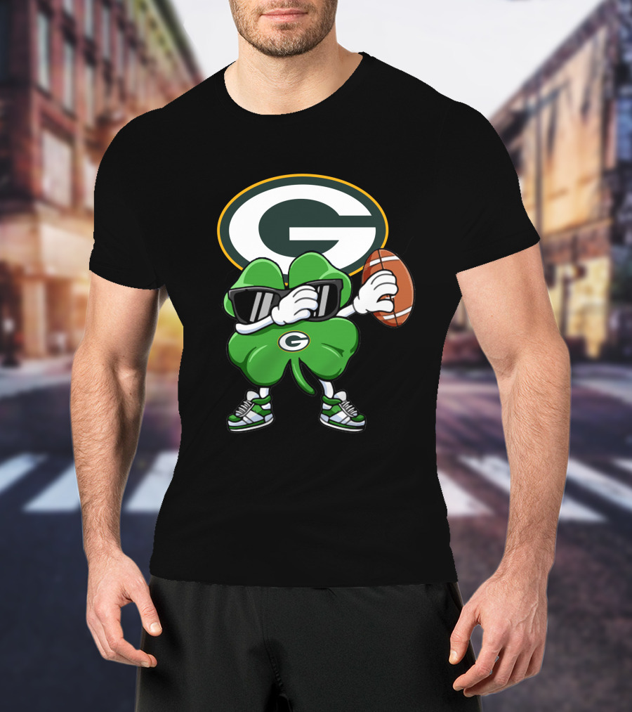 Green Bay Packers Shamrock Football Character T-Shirt