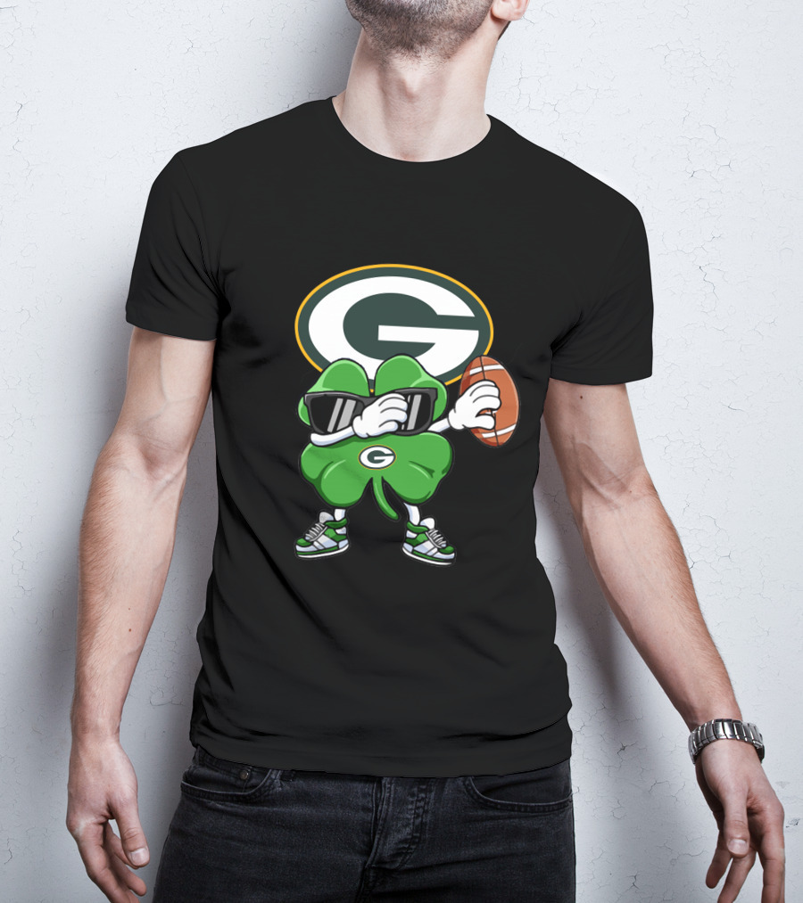Green Bay Packers Shamrock Football Character T-Shirt