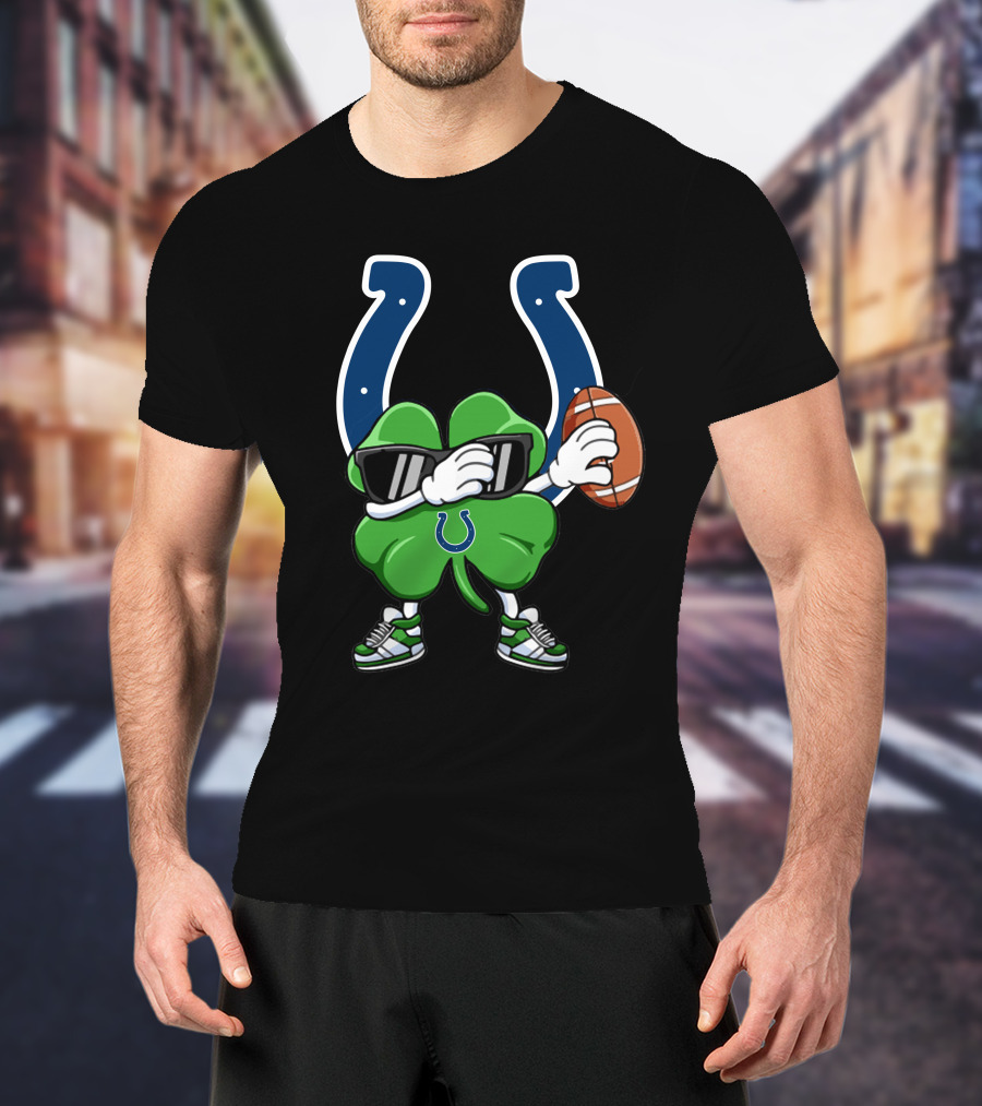 Indianapolis Colts Shamrock Football Mascot T-Shirt