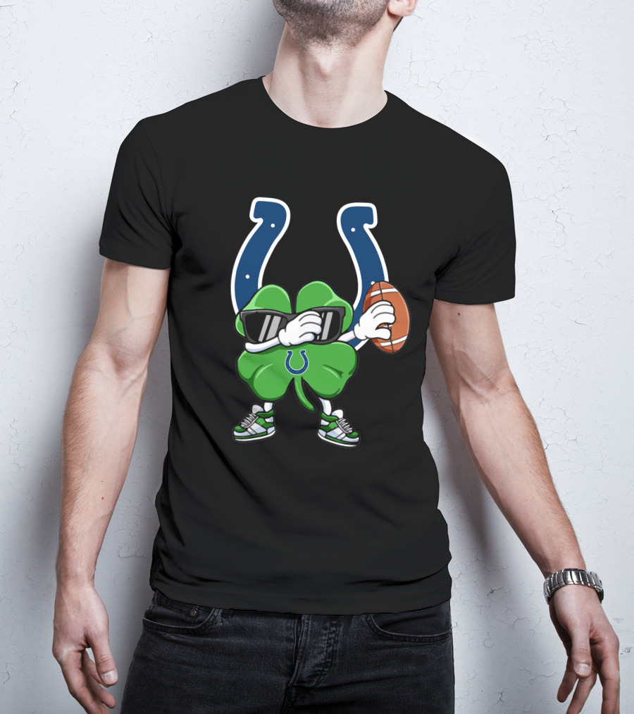 Indianapolis Colts Shamrock Football Mascot T-Shirt