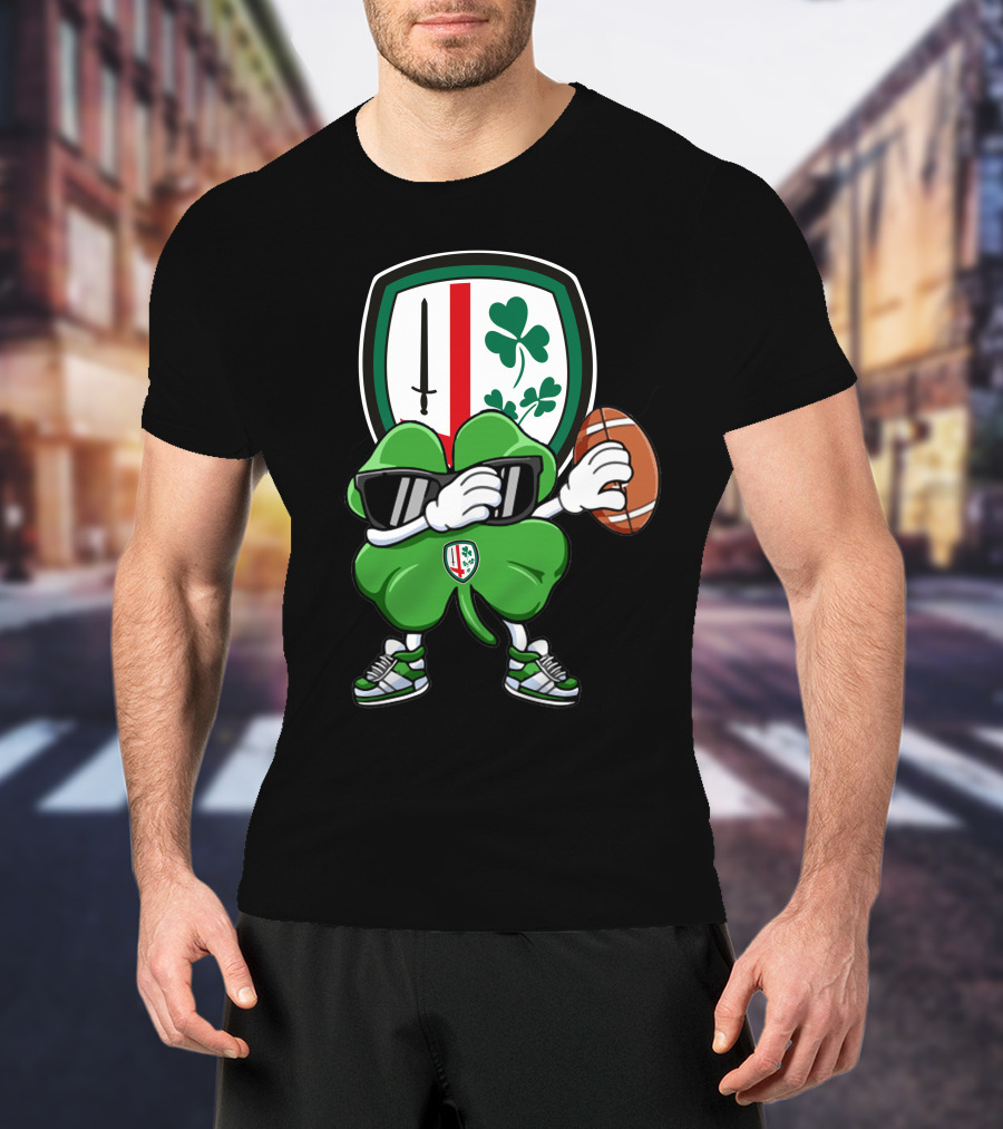London Irish Shamrock Rugby Football Mascot T-Shirt