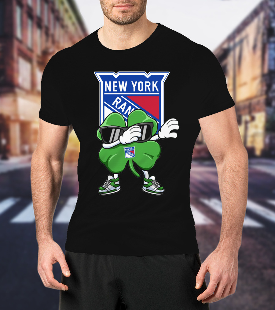 New York Rangers Clover Mascot Dabbing T-Shirt