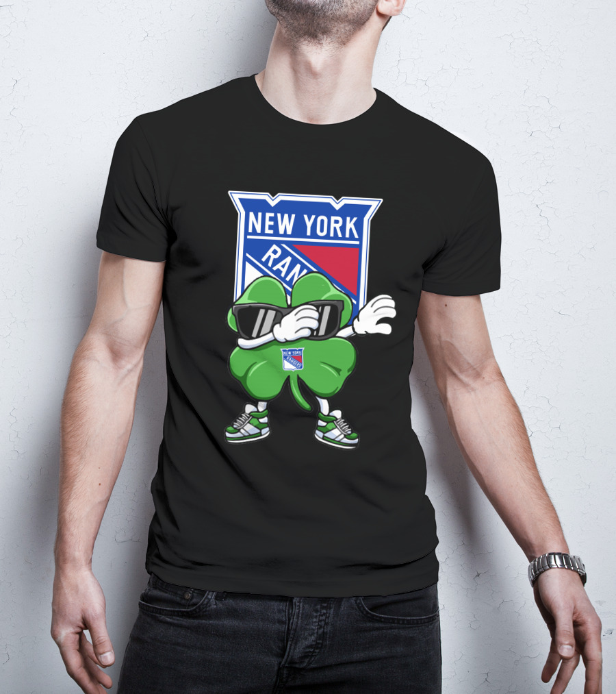 New York Rangers Clover Mascot Dabbing T-Shirt