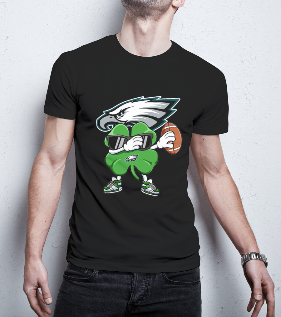 Philadelphia Eagles Shamrock Football Mascot T-Shirt