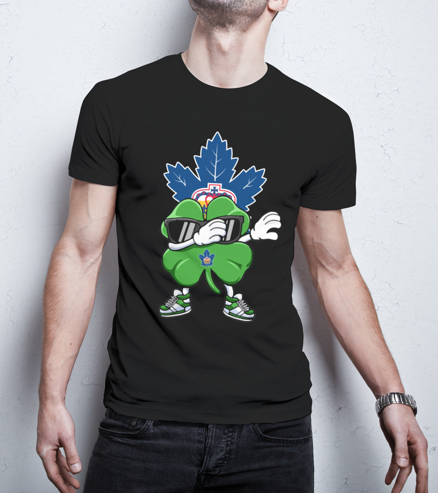 Toronto Marlies Clover Leaf Mascot With Sunglasses And Sneakers T-Shirt