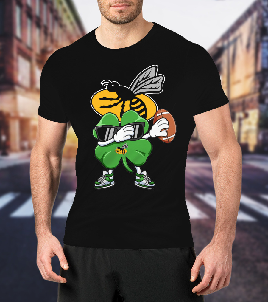 Wasps RFC Shamrock With Sunglasses And Football T-Shirt