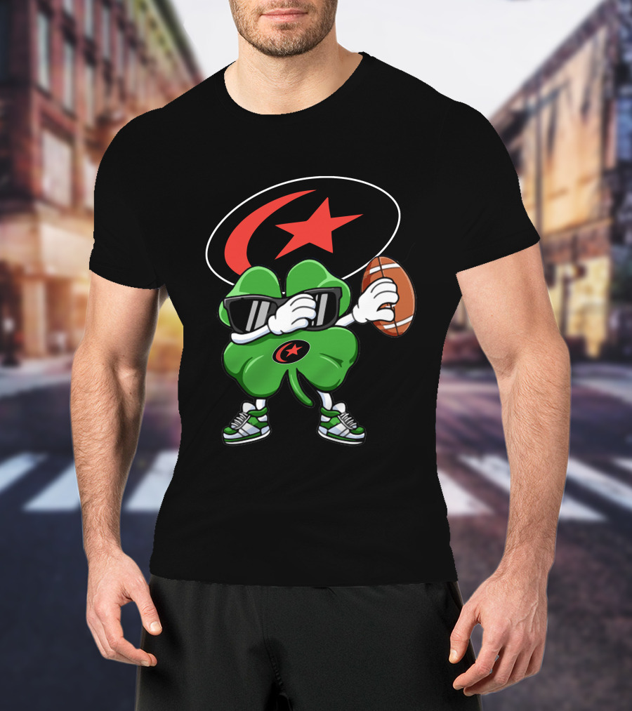 Saracens Rugby Lucky Clover Star Logo Football T-Shirt