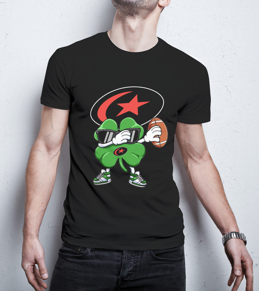 Saracens Rugby Lucky Clover Star Logo Football T-Shirt