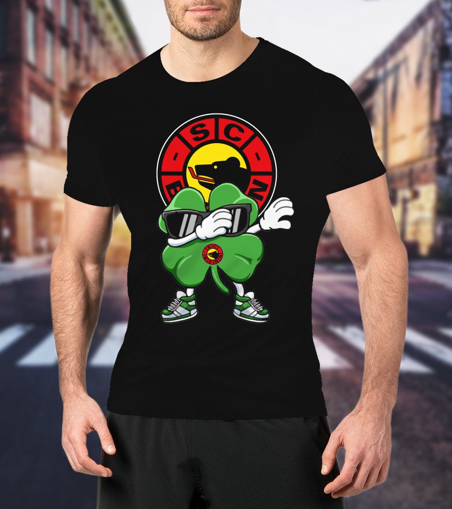SC Bern Cool Clover Mascot With Sunglasses And Bear T-Shirt