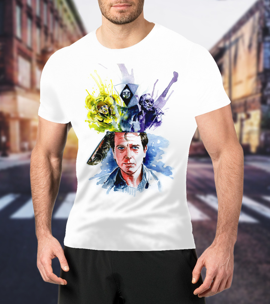 Peter Gabriel Watercolor Portrait With Surreal Artistic Elements T-Shirt