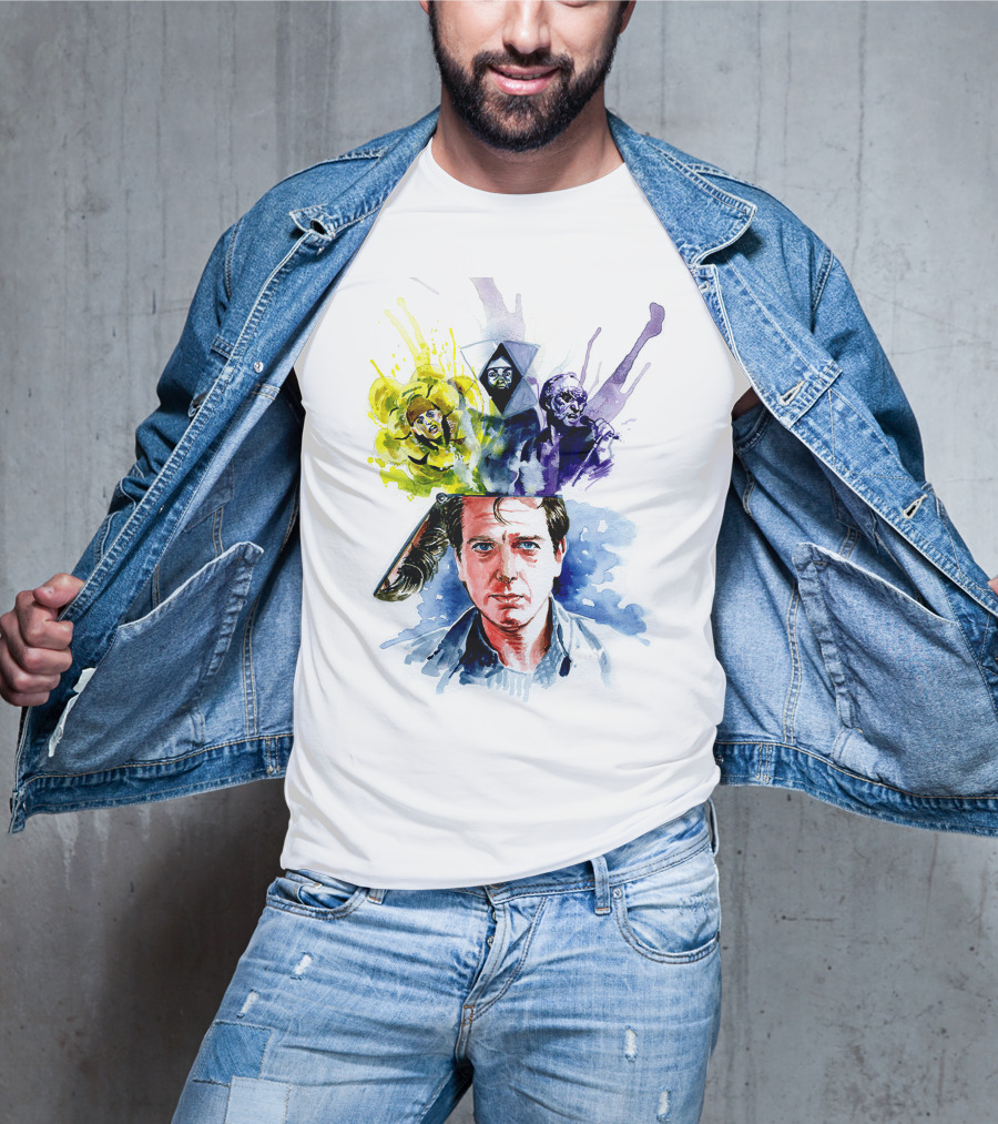 Peter Gabriel Watercolor Portrait With Surreal Artistic Elements T-Shirt