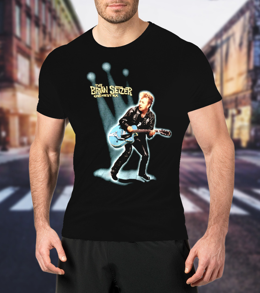 The Brian Setzer Orchestra Vintage Rockabilly Style Tone With Guitar T-Shirt