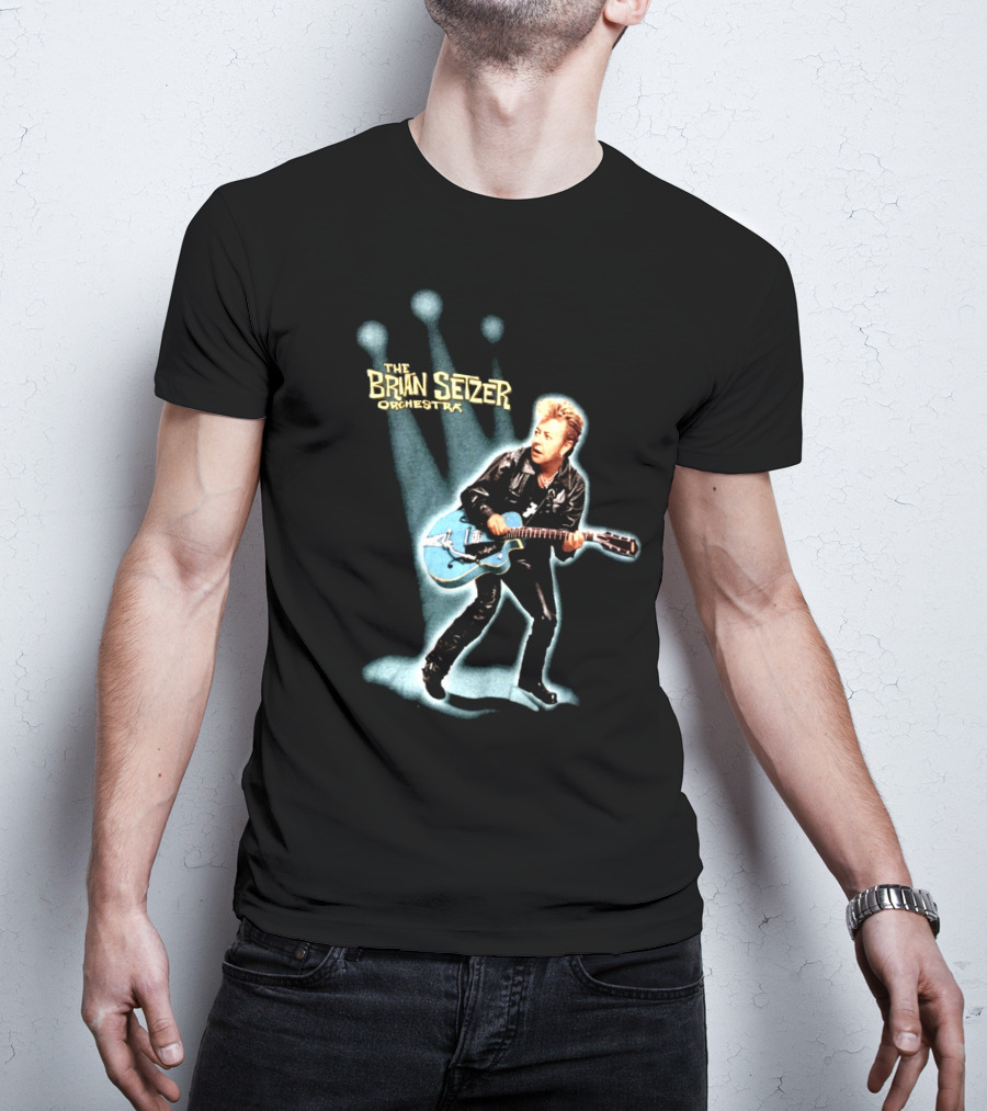 The Brian Setzer Orchestra Vintage Rockabilly Style Tone With Guitar T-Shirt
