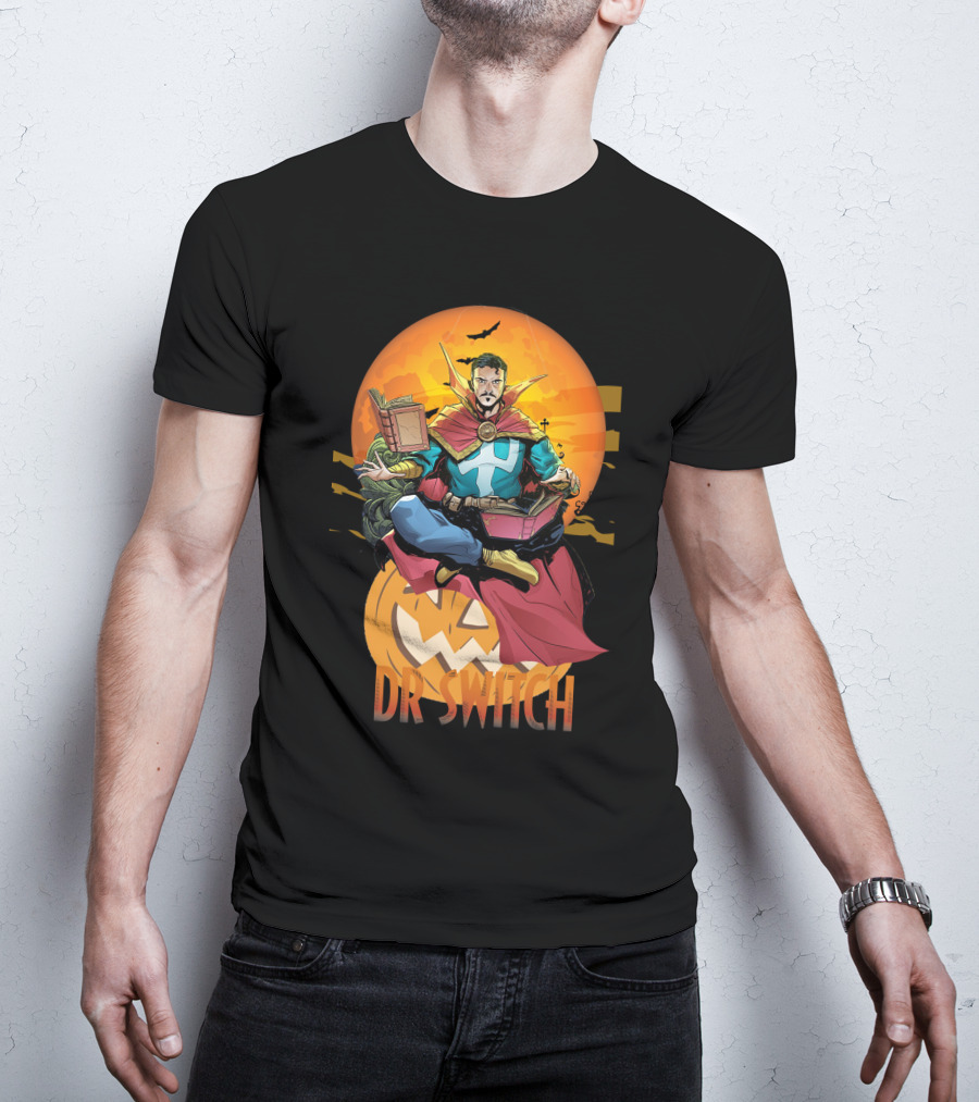 DR SWITCH DS1109 Halloween Comic Character Pumpkin T-Shirt