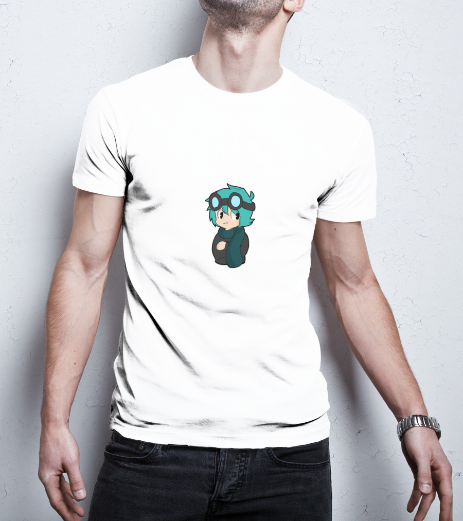 Dantdm Cartoon Character With Goggles And Scarf T-Shirt